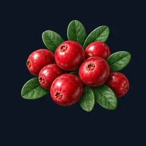 Illustration of cranberries — a general depiction of the fruit, not a specific variety or farm.